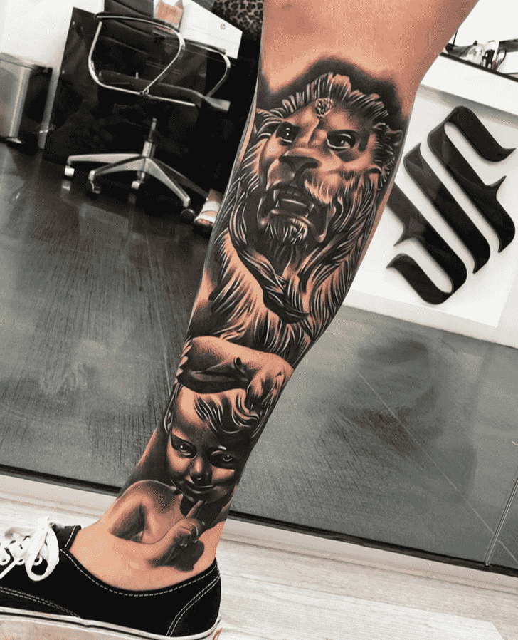 Leg Tattoo Shot