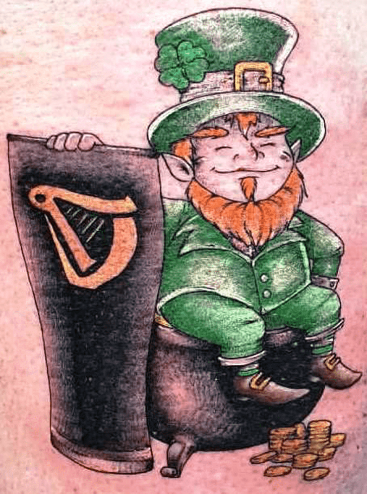 Leprechaun Tattoo Figure