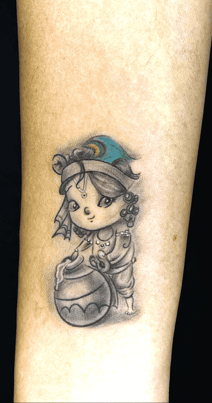 Lord Krishna Tattoo Portrait