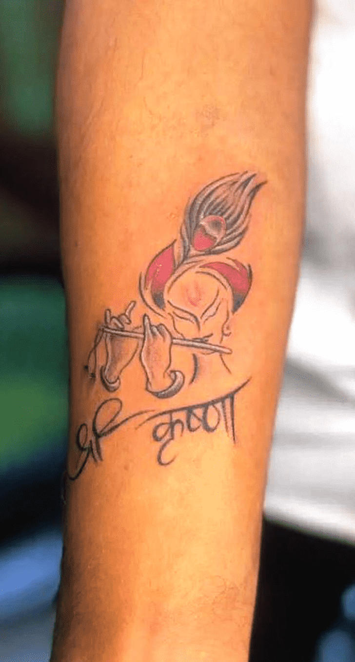 Lord Krishna Tattoo Design Image