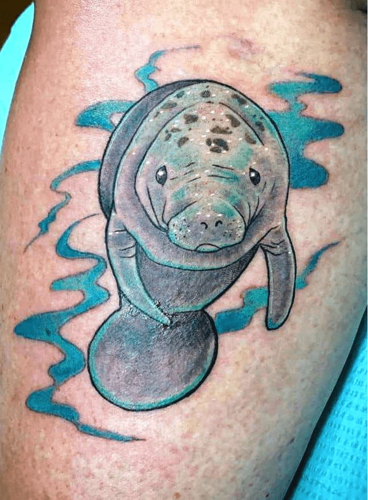 Manatee Tattoo Portrait