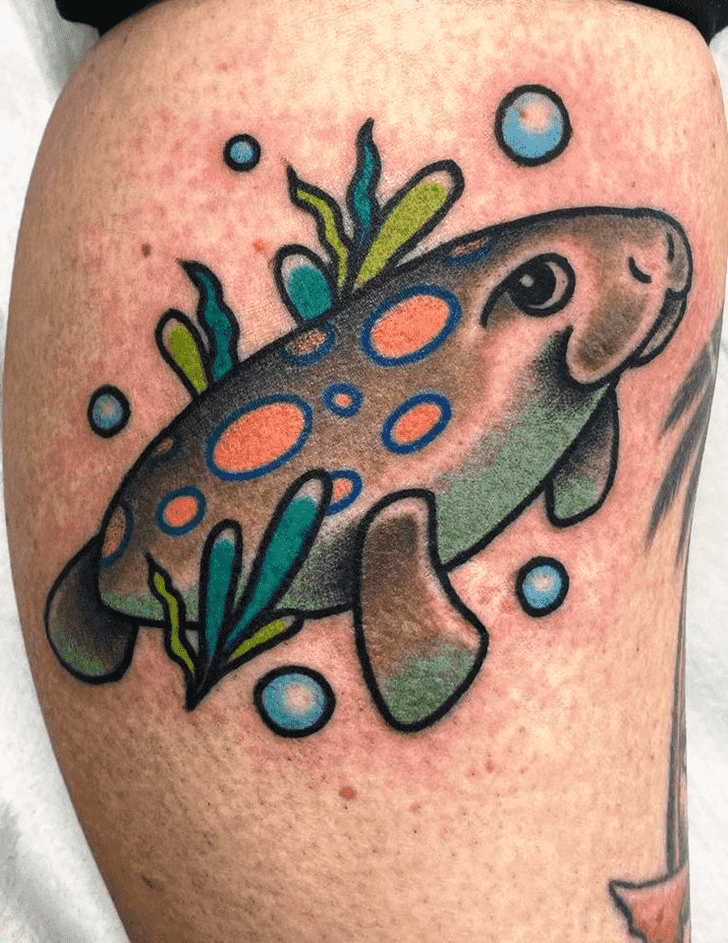 Manatee Tattoo Portrait