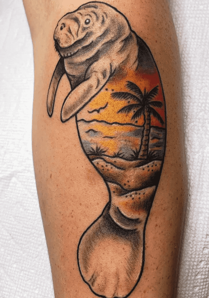 Manatee Tattoo Figure