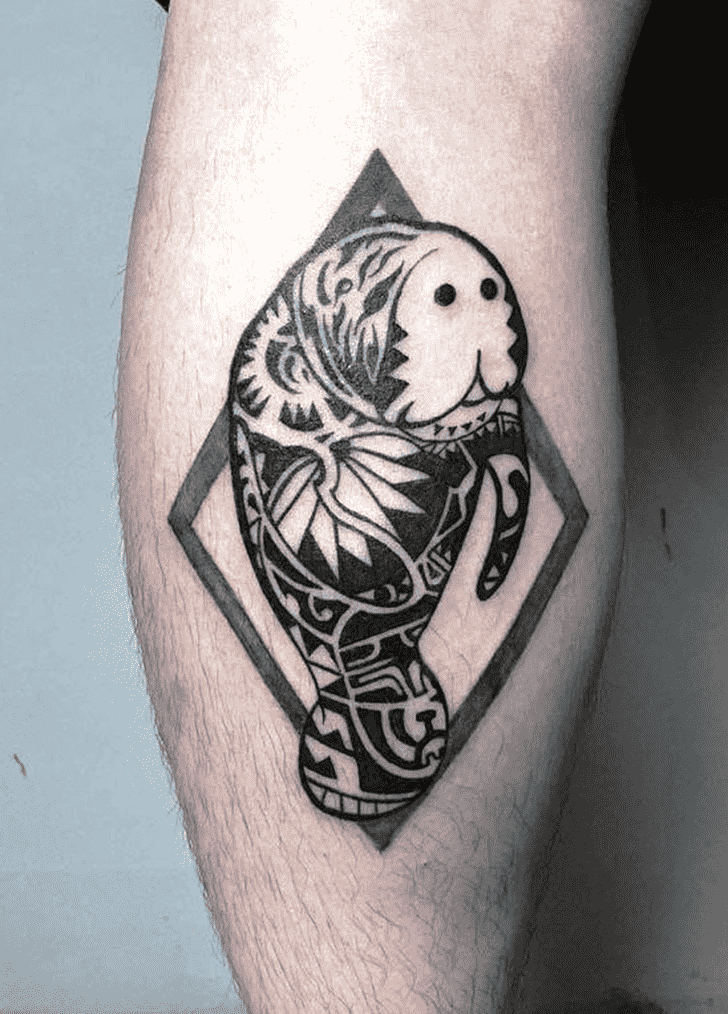 Manatee Tattoo Portrait