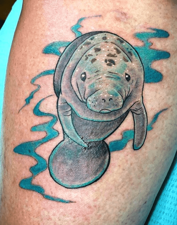 Manatee Tattoo Portrait