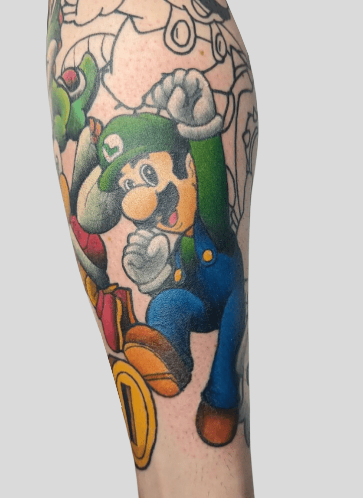 Mario Tattoo Design Image