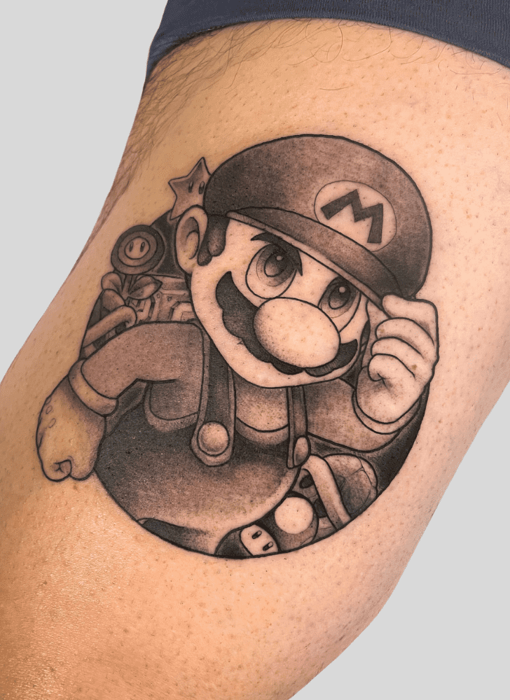 Mario Tattoo Photograph