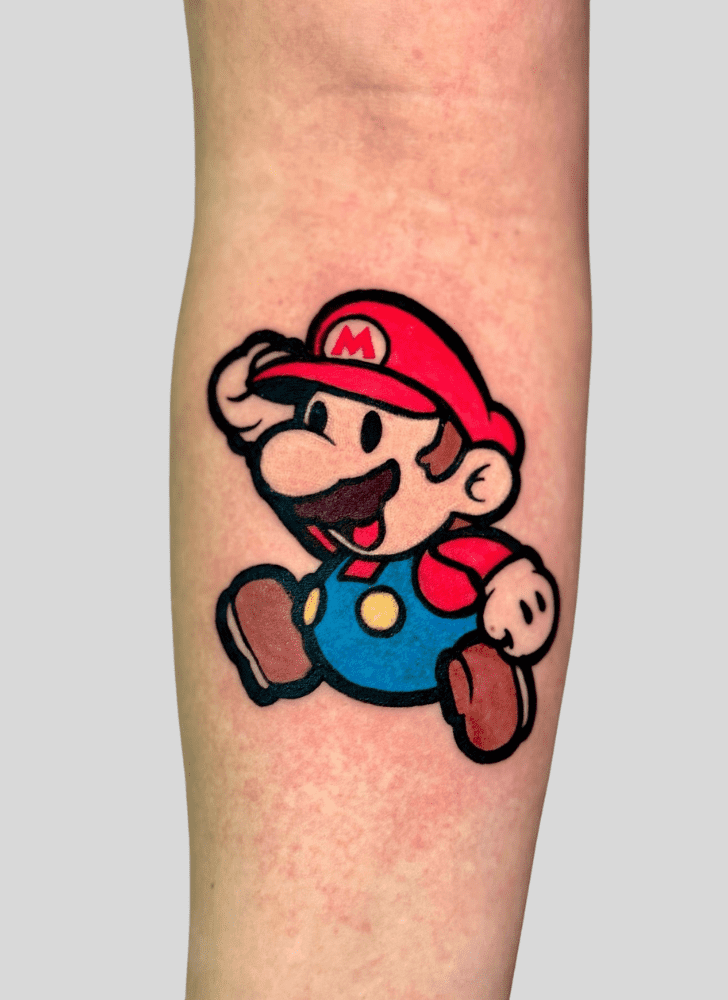 Mario Tattoo Design Image