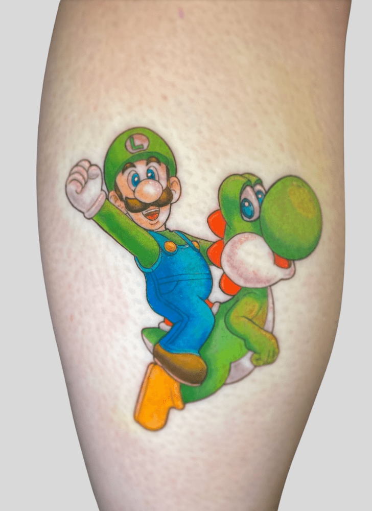 Mario Tattoo Photograph