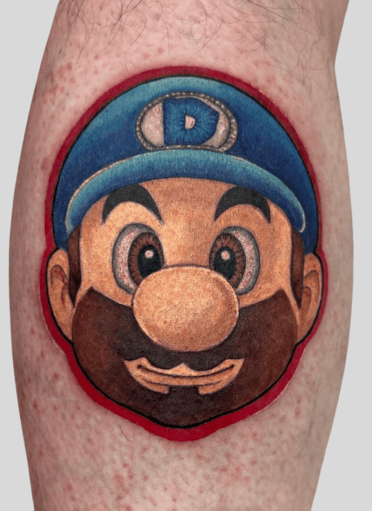 Mario Tattoo Design Image