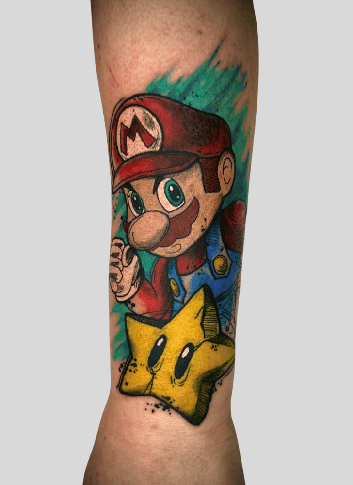 Mario Tattoo Photograph