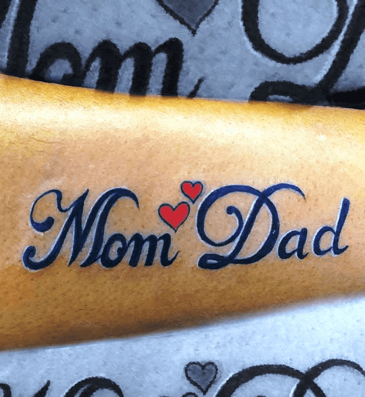 Mom Dad Tattoo Portrait