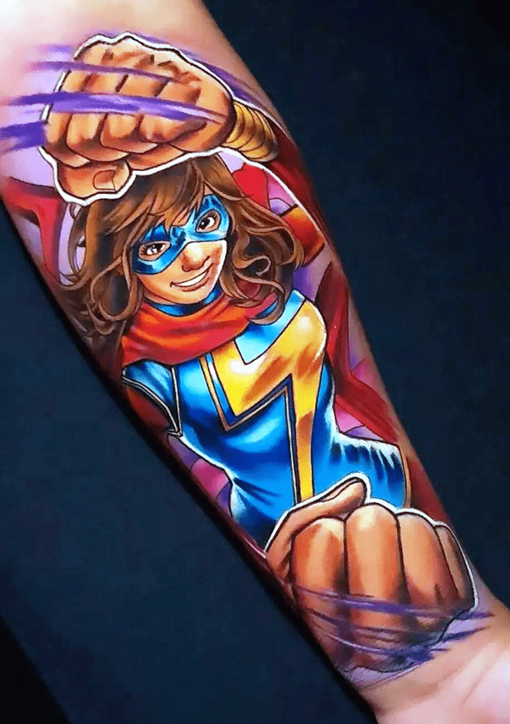 Ms. Marvel Tattoo Photograph