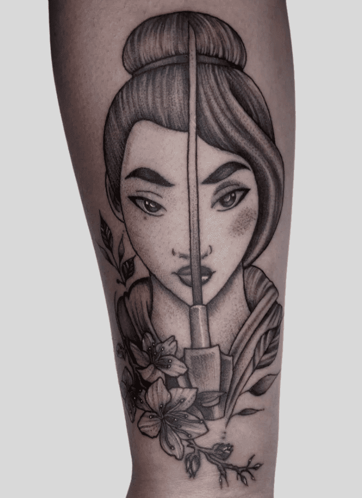 Princess Mulan Tattoo Figure