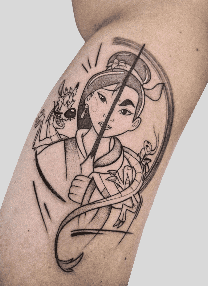 Princess Mulan Tattoo Portrait