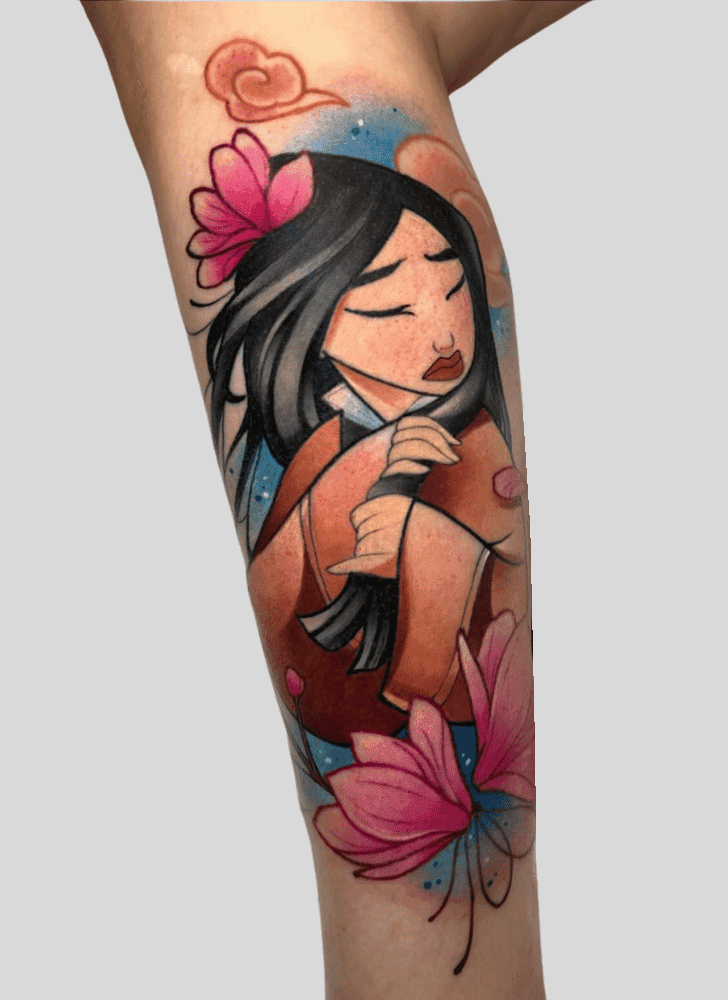 Princess Mulan Tattoo Figure