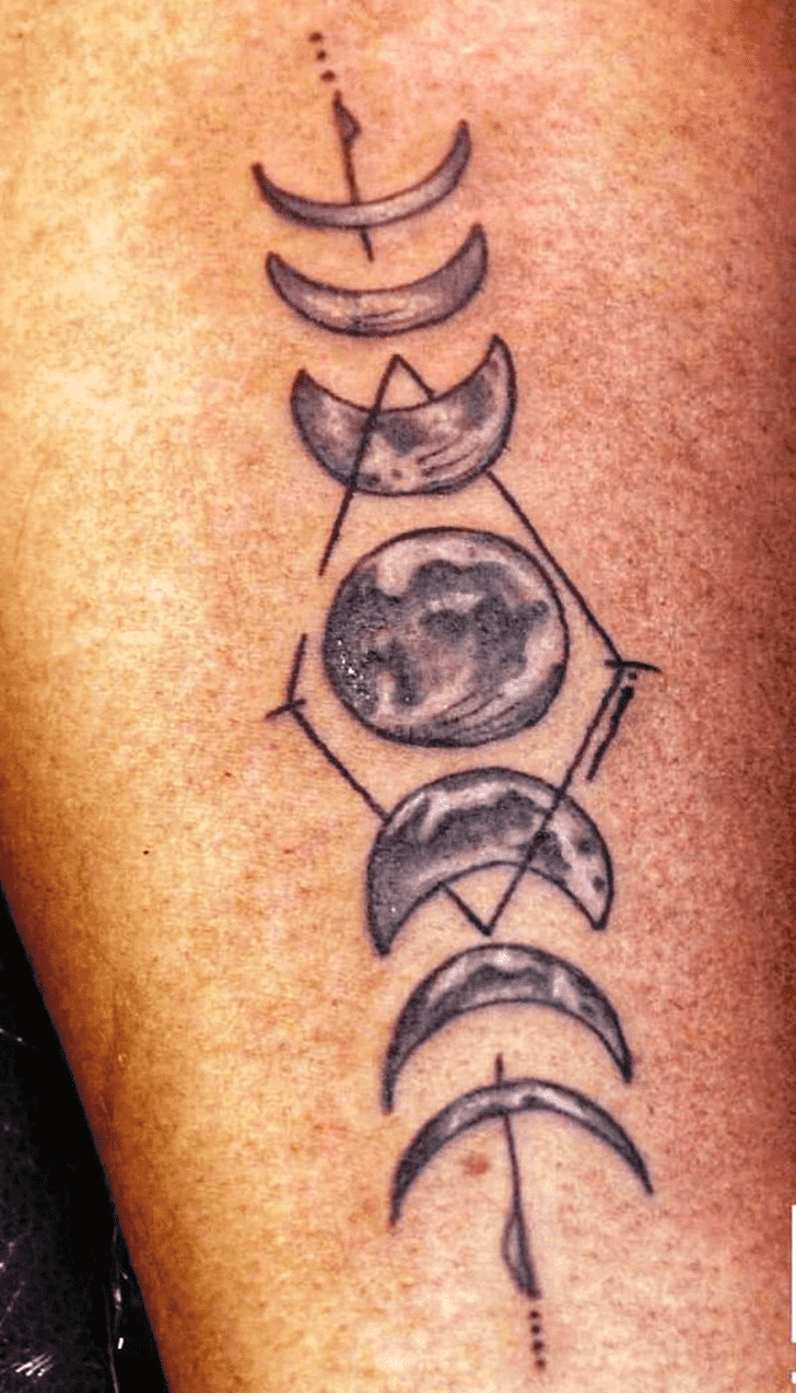 New Moon Tattoo Design Image