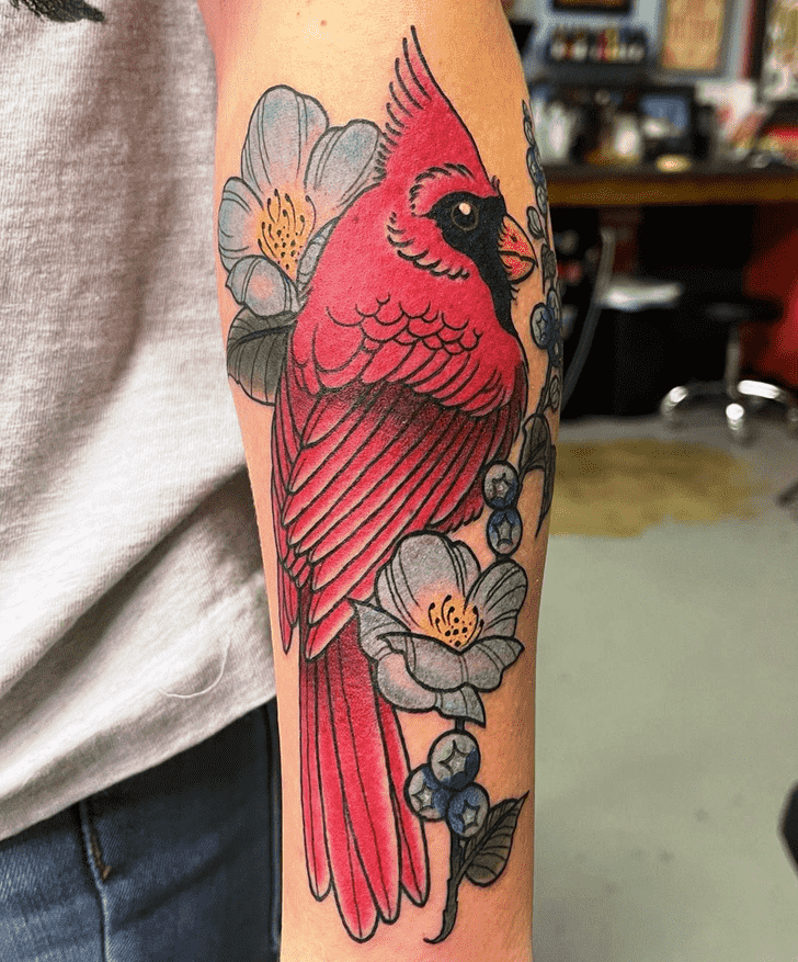 Northern Cardinal Tattoo Ink