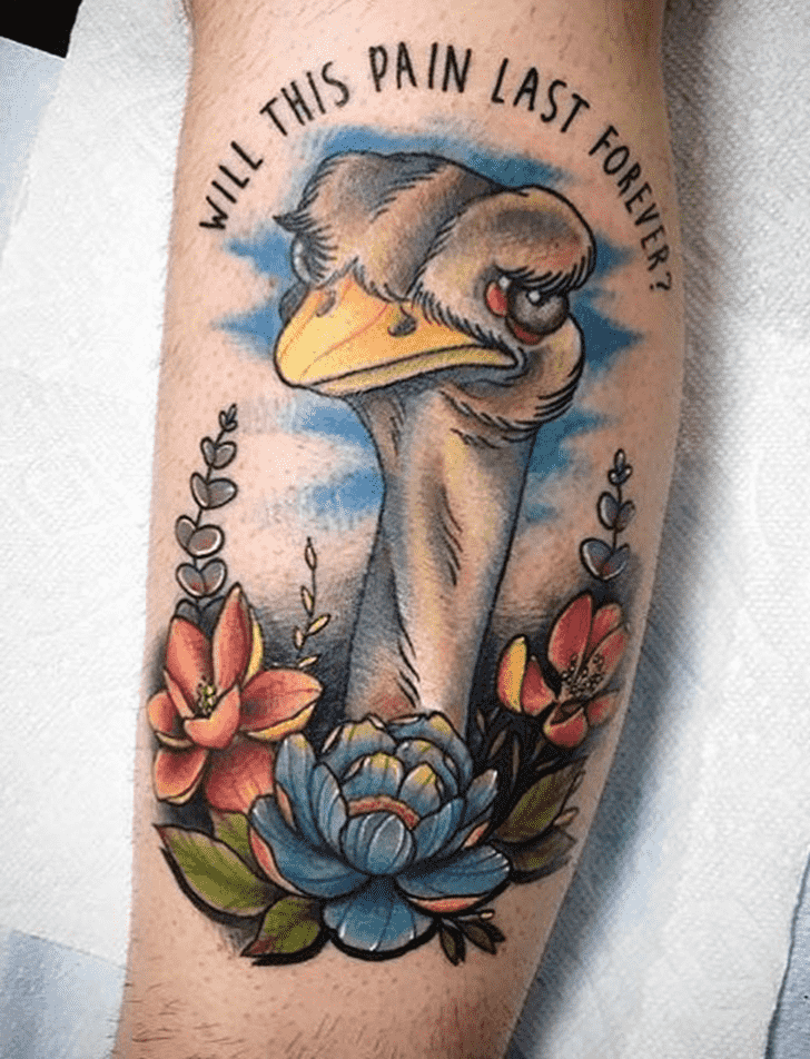 Ostrich Tattoo Portrait