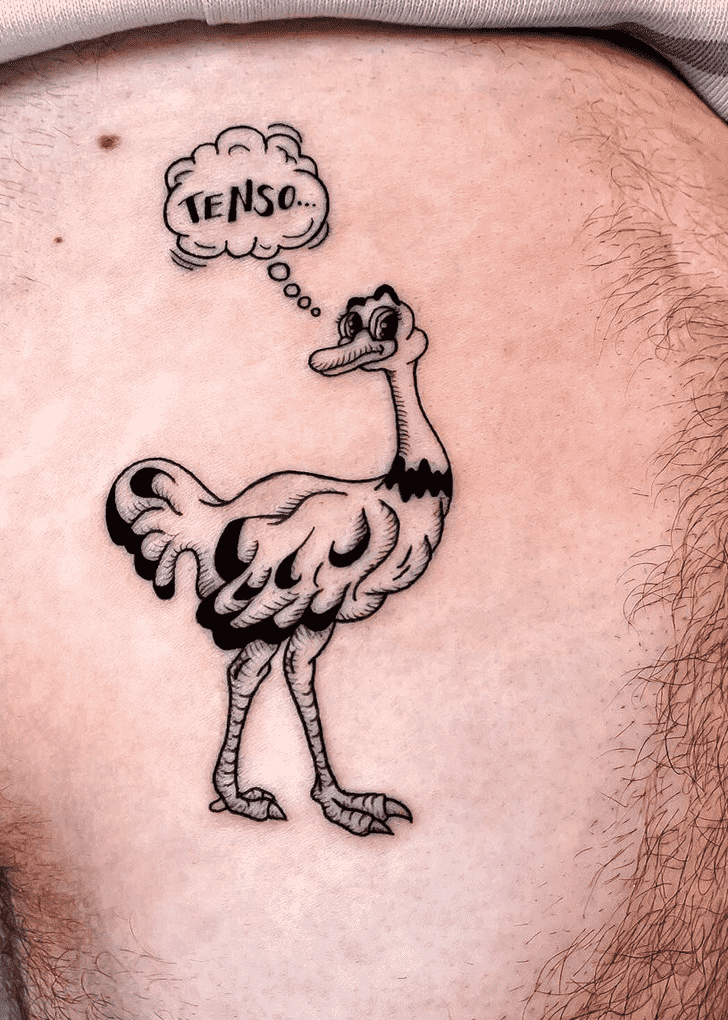 Ostrich Tattoo Shot