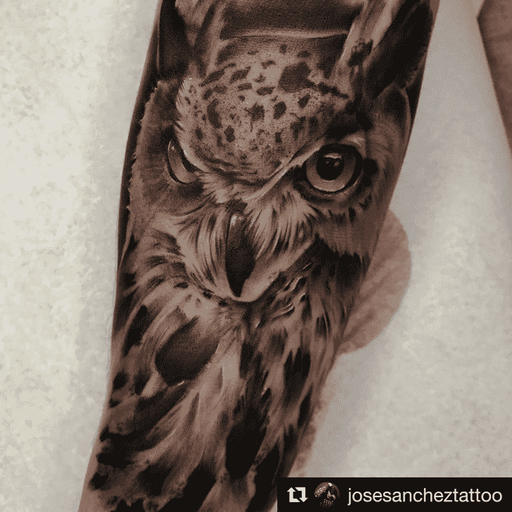 Owl Tattoo Portrait