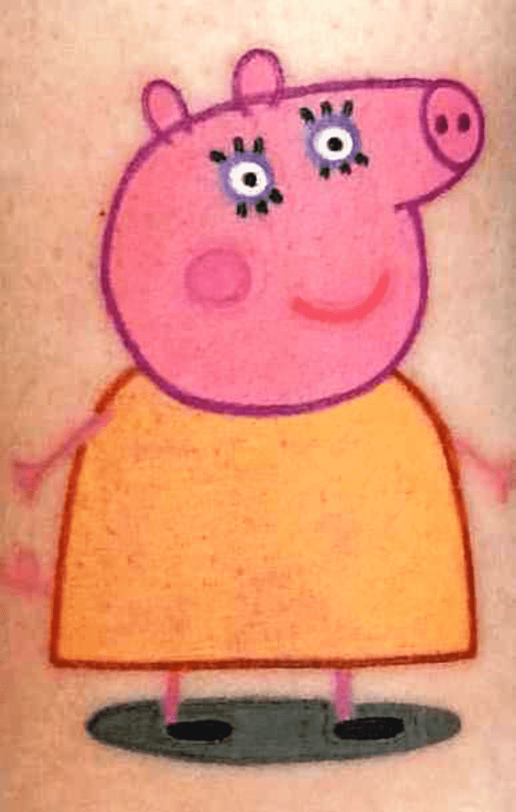 Peppa Pig Tattoo Figure