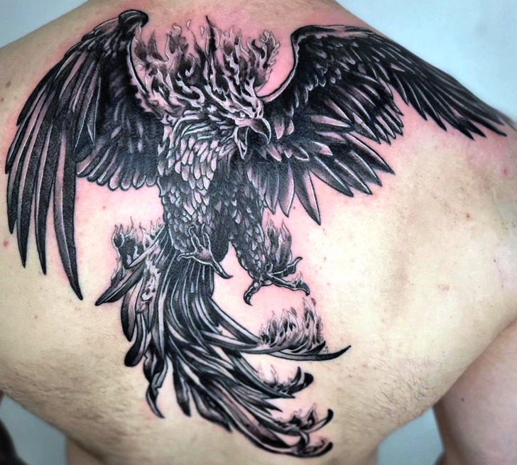 Phoenix Bird Tattoo Figure