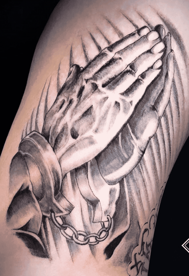 Praying Hands Tattoo Figure