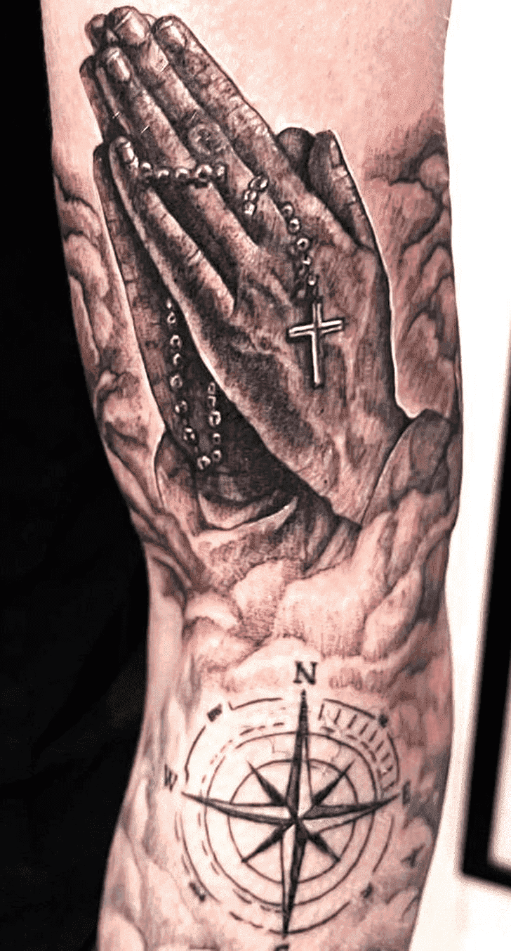 Praying Hands Tattoo Photograph