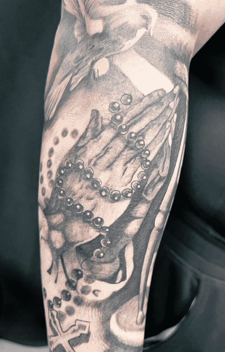 Praying Hands Tattoo Photograph