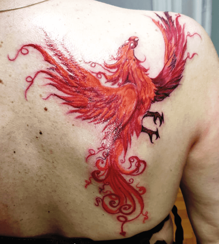 Red Bird Tattoo Photo