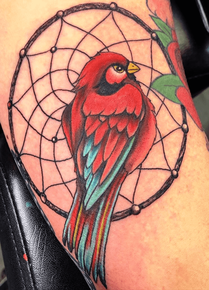 Red Bird Tattoo Portrait