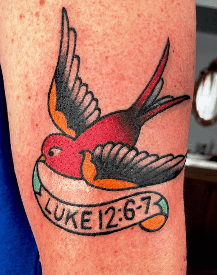 Red Bird Tattoo Photos