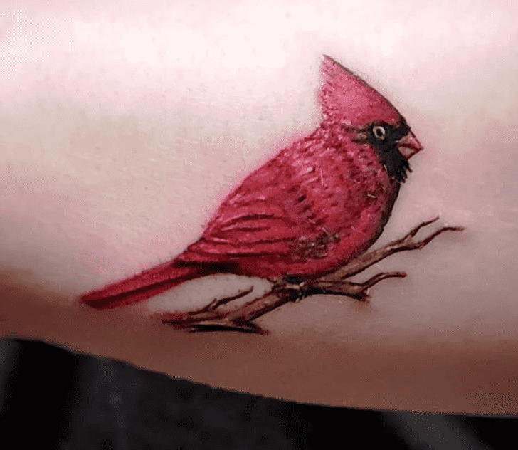 Red Bird Tattoo Figure