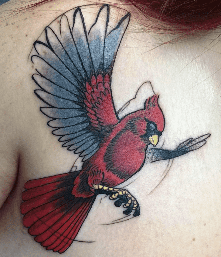 Red Bird Tattoo Picture