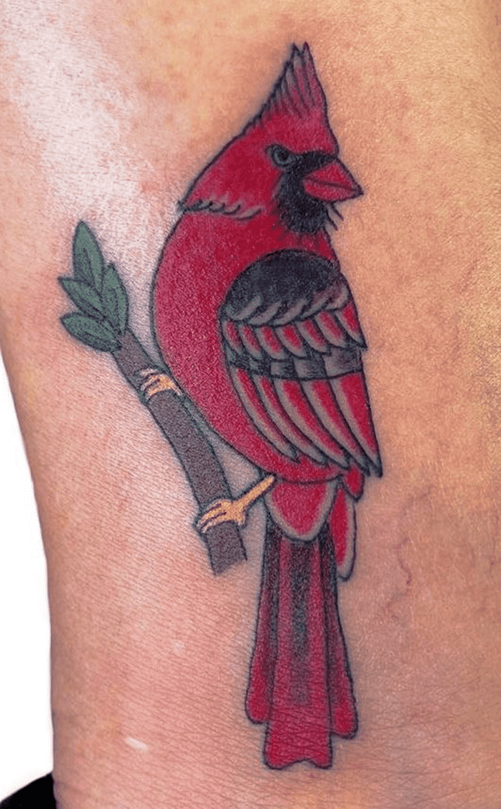 Red Bird Tattoo Shot