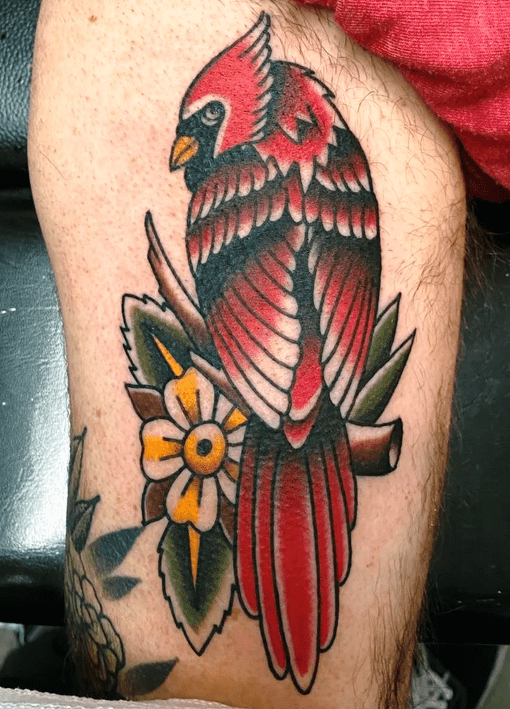 Red Bird Tattoo Shot