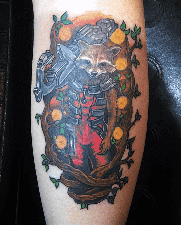 Rocket Raccoon Tattoo Figure