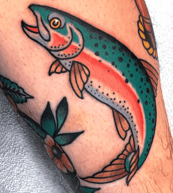 Salmon Fish Tattoo Portrait