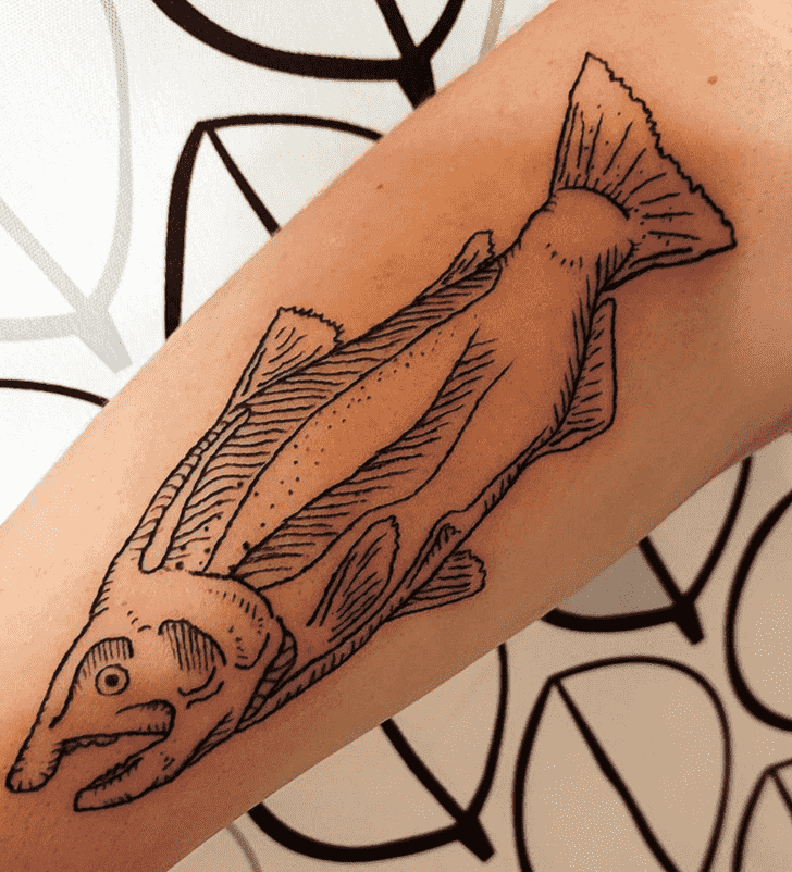 Salmon Fish Tattoo Shot