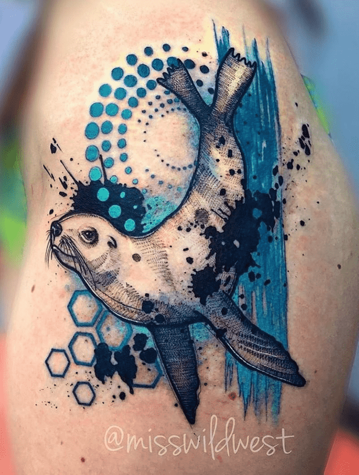 Sea Lion Tattoo Portrait