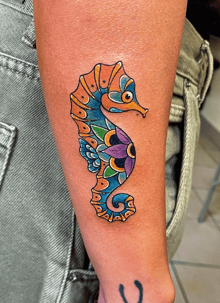 Seahorse Tattoo Figure