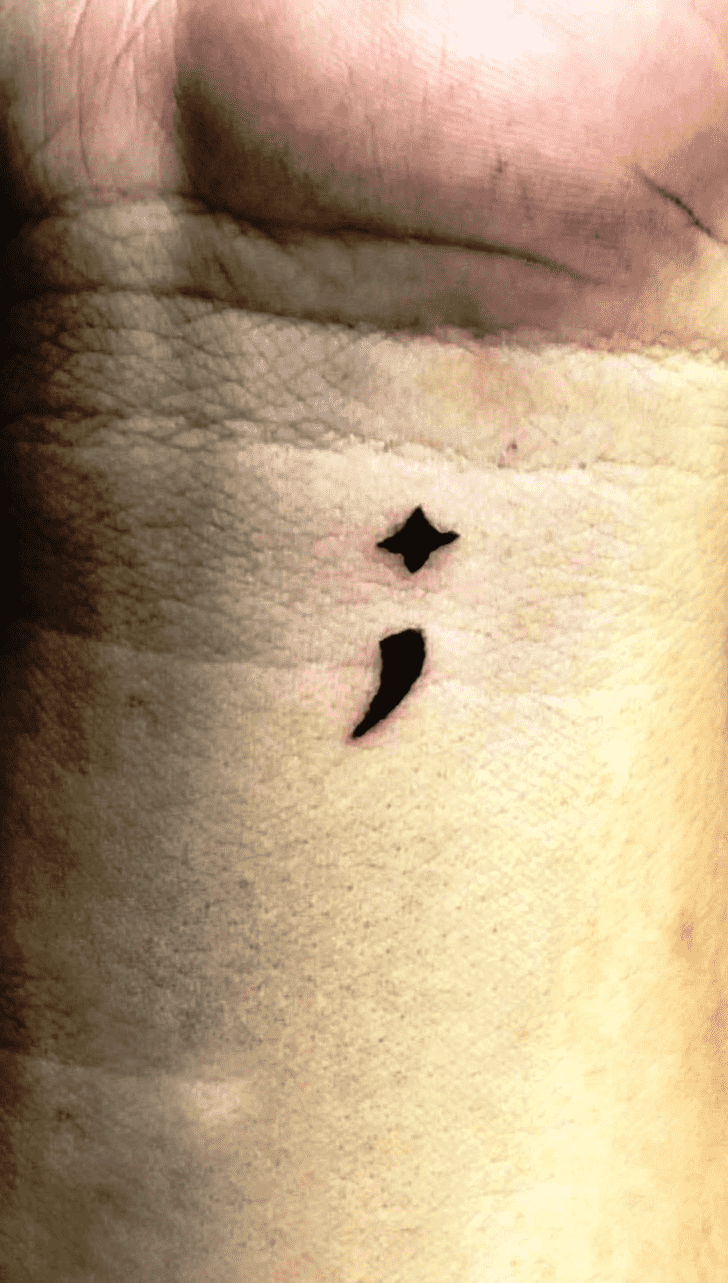 Semicolon Tattoo Snapshot