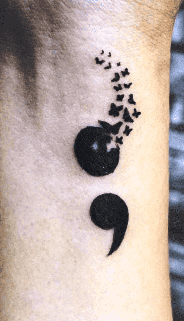 Semicolon Tattoo Design Image