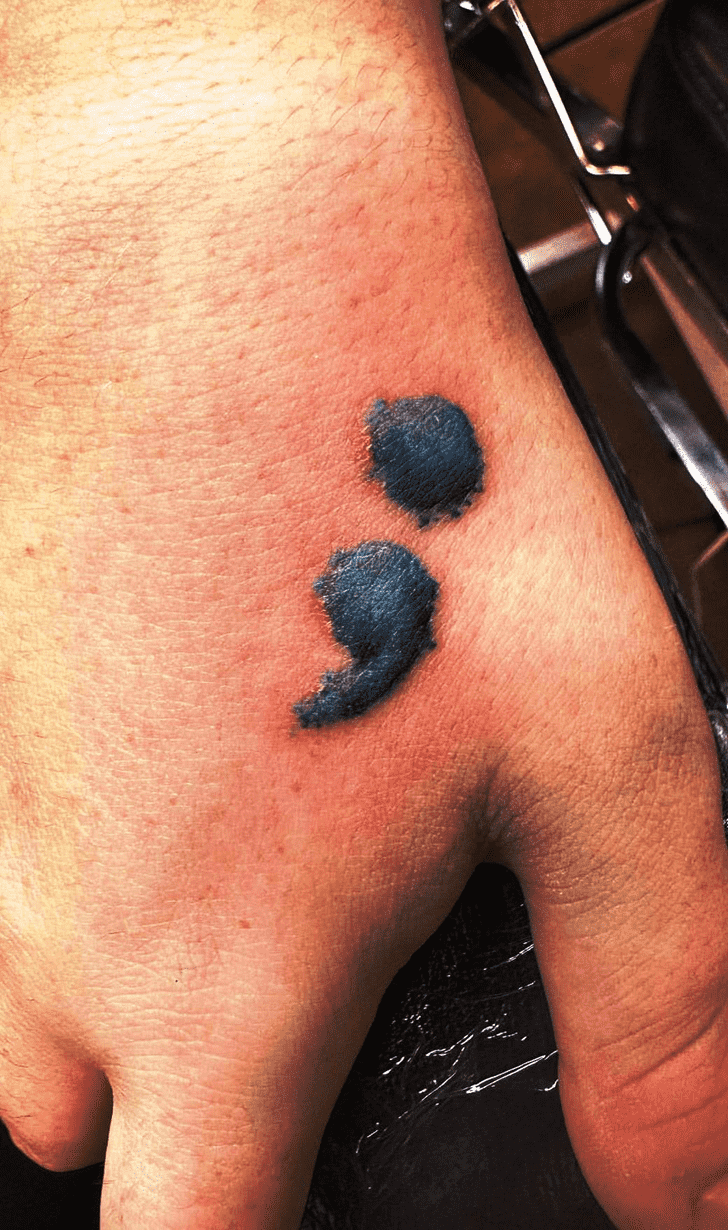 Semicolon Tattoo Photograph