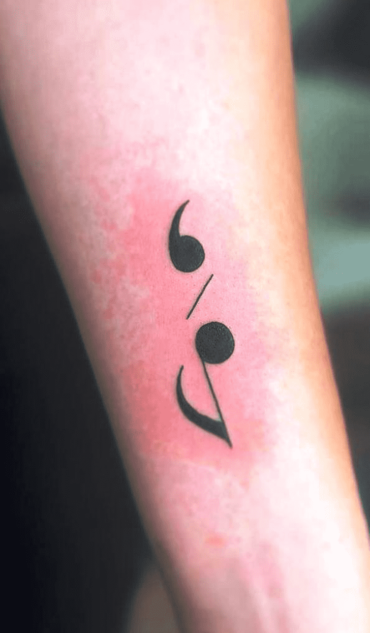 Semicolon Tattoo Design Image