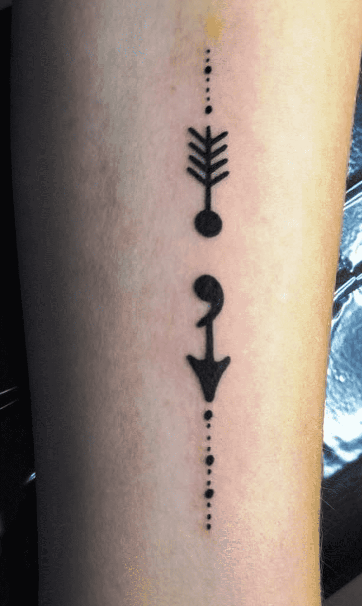 Semicolon Tattoo Figure