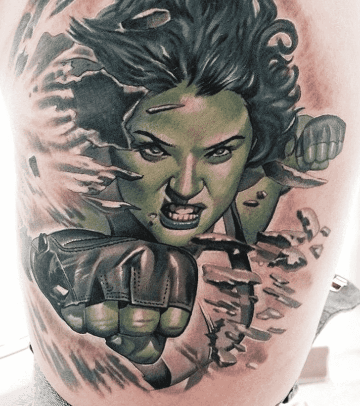 She-Hulk Tattoo Photograph