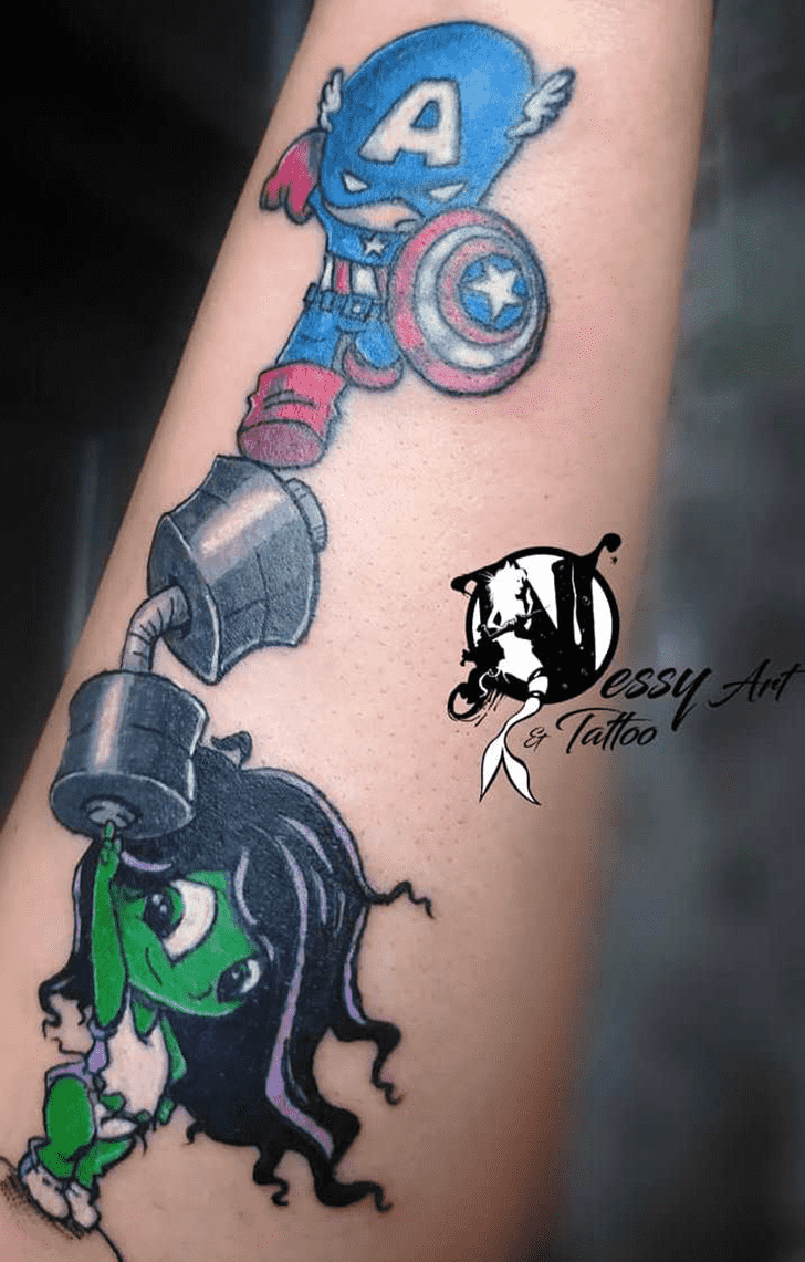 She-Hulk Tattoo Figure