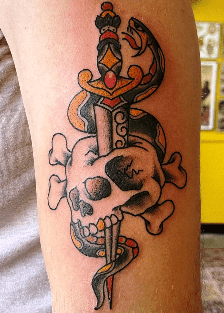 Skull And Crossbones Tattoo Design Image